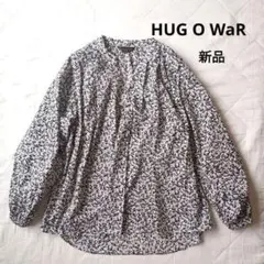 新品　HUG O WaR　ハグオーワー　ワイドブラウス　スキッパー　タック　花柄のサムネイル
