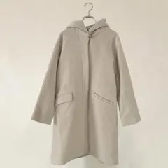 IENA イエナ(S)フード付き ウールコート ミドル丈コート ベージュ