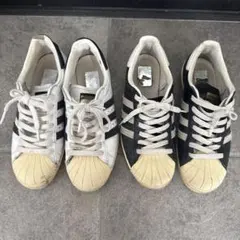 adidas ホワイト ブラック　スーパースター