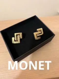 MONET モネ ゴールドカラー イヤリング 金色 ビンテージ
