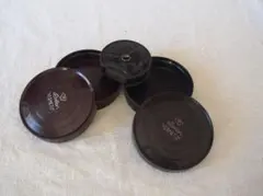 チョコレート色ベークライト タイプライター インクリボンケース 2個 