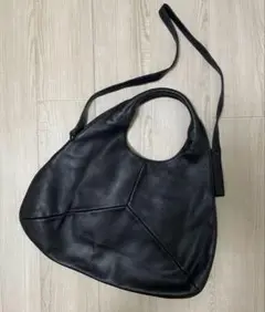 シビラ　新品未使用 黒 丸型 トートバッグ ラウンドカットデザインバッグ(トートバッグ) | Sybilla(シビラ