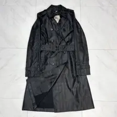 極美品 近年タグ バーバリー ナイロン シャドーチェック トレンチコート UK4