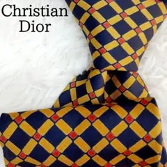 美品◎Christian Dior クリスチャンディオール ネクタイ チェック柄