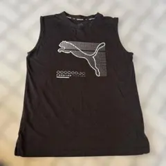 PUMA ブラック ノースリーブタンクトップ 160