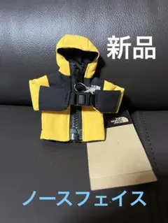 週末セール⚠️韓国ノースフェイス キーリング ミニマウンテンジャケット黄色　新品