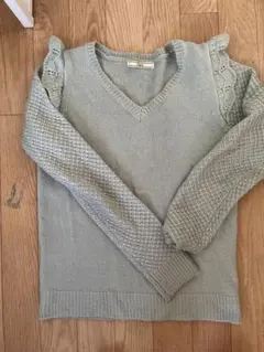 cheek グリーンニット