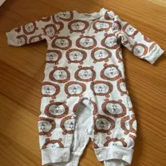 ライオン柄ロンパース 80