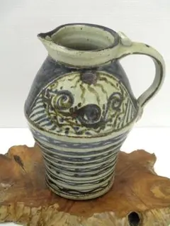 芸術的 ロイ マーティン 千恵子 陶器 ピッチャー 水差 花瓶 レア 作品 芸術的 ロイ マーティン 千恵子 陶器 ピッチャー 水差 花瓶 レア 作品