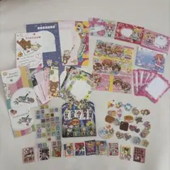 平成レトロ　シール、メモ用紙、封筒　まとめ売り