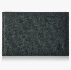 【新品未使用】LANVIN ダークグリーン 名刺入れ カードケース