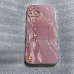 マーブルピンク iPhone用ソフトケース　iPhone13ケース　SHEIN