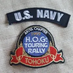 U.S. NAVY & H.O.G. TOURING RALLY ワッペン　2枚