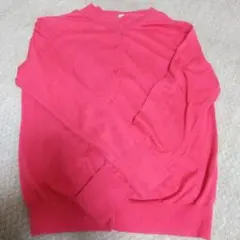 ユニクロ UNIQLO UVカットクルーネックカーディガン 長袖Pink L