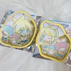 【匿名配送】 鏡音リン 鏡音レン サンリオ ラッキーくじ 缶バッジ 2つ