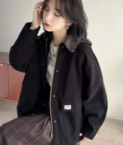 クラシカルエルフ／javaコラボ／裏地キルティング コットンワークカバーオール