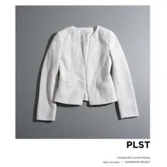 300t*PLST プラステ スラブツイード ノーカラー ジャケットのサムネイル