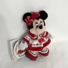 ディズニー ミニー ぬいぐるみバッジ クリスマス 2019 レトロ