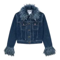 MOSCHINO JEANS アーカイブ デニムジャケット シャギーカラーカフスのサムネイル