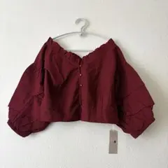 mystic ミスティック　千鳥柄ショート丈トップス　新品