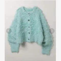 JEANASISMIXシャギーショートクルーカーディガン