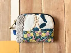 ミナペルホネン f-105パッチワークポーチ　ハンドメイド