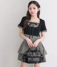 OLIVE des OLIVE 半袖カーデとミニワンピのセット