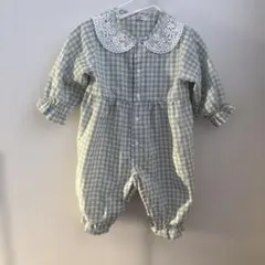 バースデイ レース襟付き ロンパース 80 長袖 ロンパース 女の子