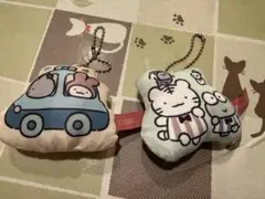 ホワイトタイガーとブラックタイガー　サンリオ　クッションマスコット