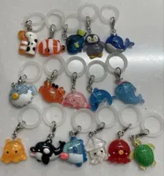 海のいきもの めじるしアクセサリー 16個セット c