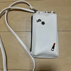 MARY QUANT スマホショルダーバッグ ホワイト