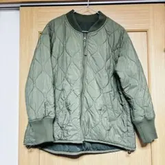 オリーブグリーン キルティング　ジャケット　リバーシブル　Ｌサイズ