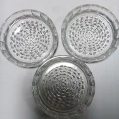 【当時物】ガラスコースター 3枚セット