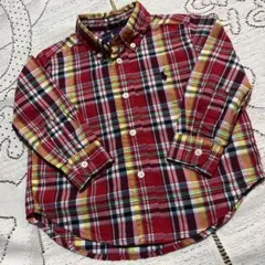 美品☆Ralph Lauren ☆チェック柄 長袖シャツ ☆12M