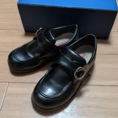 【ミキハウス】20cm　黒いバックル付きフォーマルシューズ