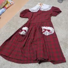 HEIHEI ヘイヘイ ロングスカート つけ襟 ブルー チェック - メルカリ
