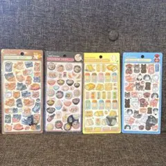 ボンボンドロップシール　和柄　柴犬　ラーメン　たまごサンド　和犬　4枚　正規品