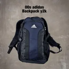 00s adidas バックパック リュック y2k 刺繍 ネイビー ストリートのサムネイル