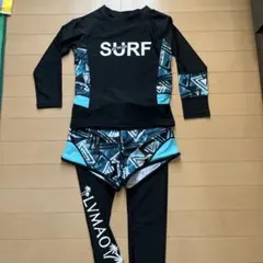 ラッシュガードセット UVカット 幾何学模様　　LVMAO 水着