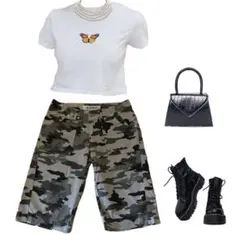 迷彩 ハーフパンツ