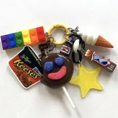 じゃらじゃらキーホルダー バッグチャーム クッキー チョコ ドーナツ