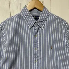 Ralph Lauren ラルフローレン カラフル 刺繍 ストライプ 長袖シャツ