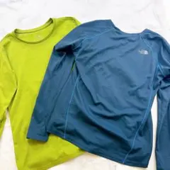 2点✨ノースフェイス トレッキング ポリエステル ロングTシャツ 長袖 ロゴ