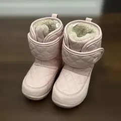 ピンク　キルティング　スノーブーツ　Cottoli 防寒　冬