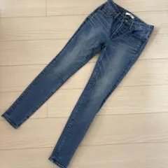 MOUSSY スキニーデニム ブルー 24インチ ストレッチ有り