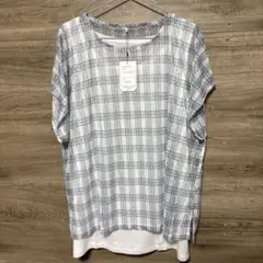 3L／大きいサイズ／フェイクレイヤードトップス