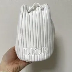 Dior ホワイト プリーツポーチ