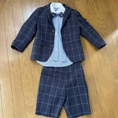 フォーマルセット 110cm ネイビー チェック