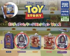 トイストーリー　ミニチュアパッケージ　バズライトイヤー　ウッディ