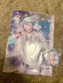 うたプリ　シャニライ　くじ　LMI クリアファイル　缶バッジ　藍